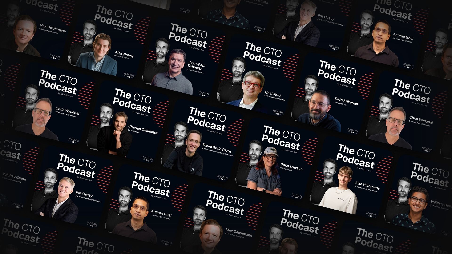 Collage of The CTO Podcast episode covers
