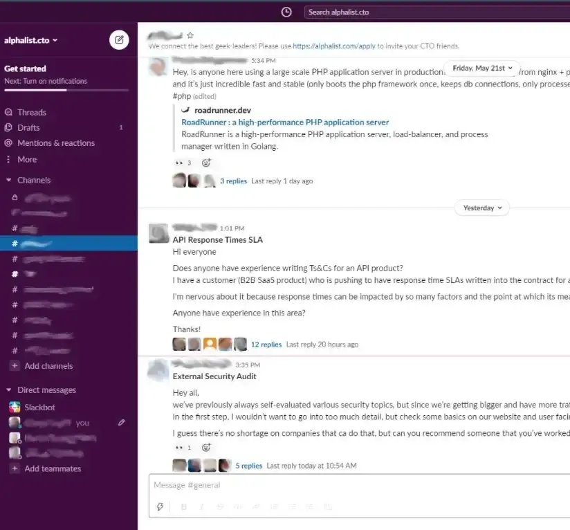 Members talking together