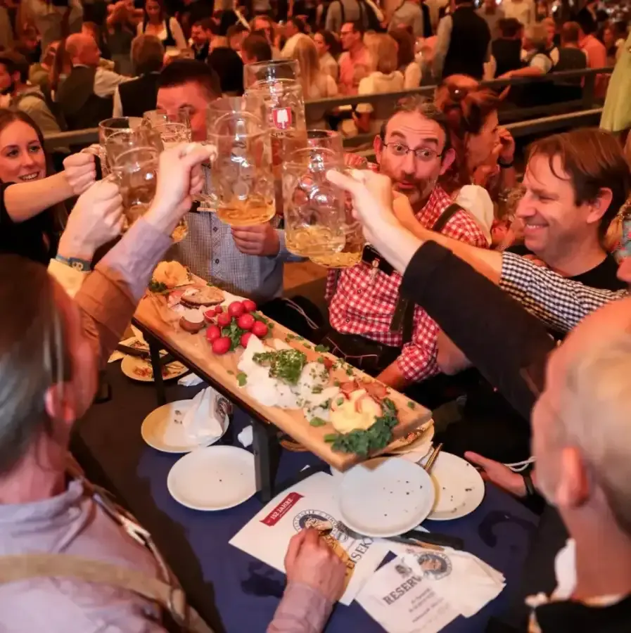 Members at the CTO Oktoberfest table